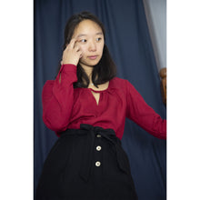 Charger l'image dans la galerie, Haut Nigelle - Lyocell Rouge carmin