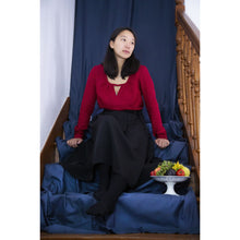 Charger l'image dans la galerie, Jupe Cosmos - Soie Noir