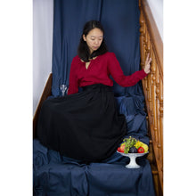 Charger l'image dans la galerie, Jupe Cosmos - Soie Noir