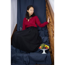 Charger l'image dans la galerie, Haut Nigelle - Lyocell Rouge carmin