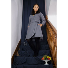Charger l'image dans la galerie, Robe Hellébore COURTE - Laine Gris souris