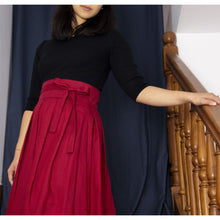 Charger l'image dans la galerie, Jupe Cosmos - Lyocell Rouge carmin