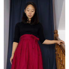 Charger l'image dans la galerie, Jupe Cosmos - Lyocell Rouge carmin