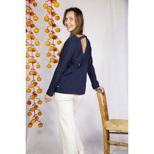 Charger l'image dans la galerie, Haut Acanthe - Lyocell Bleu nuit