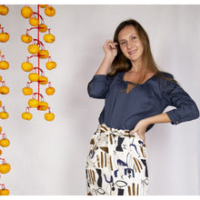 Charger l'image dans la galerie, Haut Nigelle - Coton bio Bleu ardoise