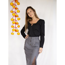 Charger l'image dans la galerie, Haut Nigelle - Coton bio Noir