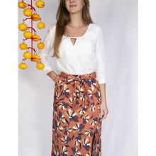 Charger l'image dans la galerie, Jupe Oxalis - Lyocell Fleurs de Sienne