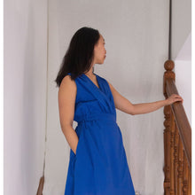 Charger l'image dans la galerie, Robe Cobée LONGUE - Gaze de Coton Bleu roi