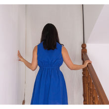 Charger l'image dans la galerie, Robe Cobée MIDI - Gaze de Coton Bleu roi