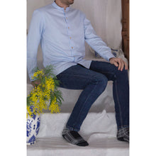 Charger l'image dans la galerie, Chemise h. Adénium - Coton bio Bleu dragée