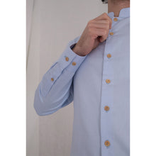 Charger l'image dans la galerie, Chemise h. Adénium - Coton bio Bleu dragée