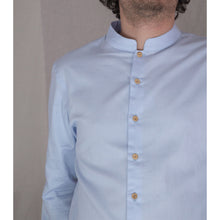 Charger l'image dans la galerie, Chemise h. Adénium - Coton bio Bleu dragée