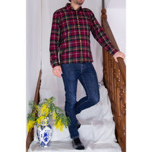 Charger l'image dans la galerie, Chemise h. Hoya - Tartan de coton Rouge Vert Noir Jaune