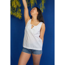 Charger l'image dans la galerie, Haut Morelle - Coton bio Blanc
