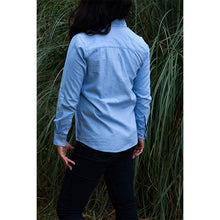 Charger l'image dans la galerie, Chemise f. Calathéa - Coton bio Ciel & Triangle jaune