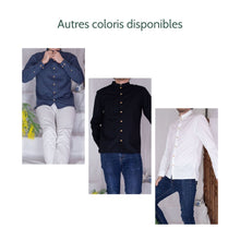 Charger l'image dans la galerie, Chemise h. Adénium - Coton bio Bleu dragée