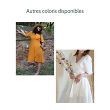 Charger l'image dans la galerie, Robe Anémone COURTE - Lin Vert paon