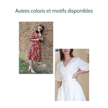 Charger l'image dans la galerie, Robe Anémone COURTE - Lyocell Nuit fleurie