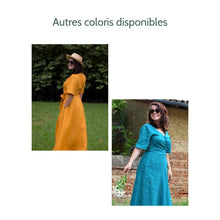 Charger l'image dans la galerie, Robe Anémone LONGUE - Lin Blanc cassé