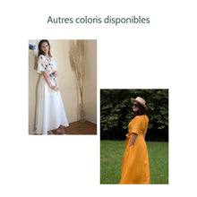 Charger l'image dans la galerie, Robe Anémone LONGUE - Lin Vert paon