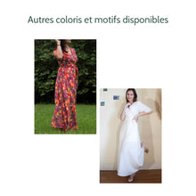 Charger l'image dans la galerie, Robe Anémone LONGUE - Lyocell Nuit fleurie