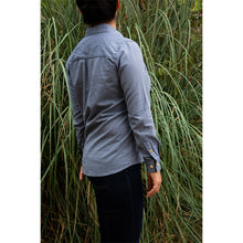 Charger l'image dans la galerie, Chemise f. Calathéa - Coton bio Denim & Triangle jaune