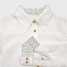 Charger l'image dans la galerie, Chemise f. Calathéa - Lin Blanc cassé & Citron jaune