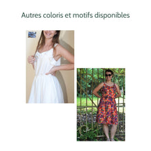 Charger l'image dans la galerie, Robe Campanule COURTE - Lyocell Nuit fleurie