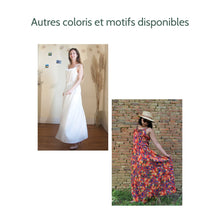 Charger l'image dans la galerie, Robe Campanule LONGUE - Lyocell Nuit fleurie