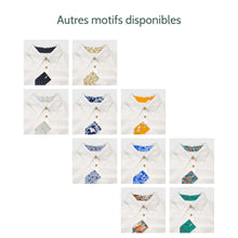 Charger l'image dans la galerie, Chemise f. Calathéa - Lin Blanc cassé & Oiseau ciel