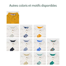 Charger l'image dans la galerie, Chemise f. Calathéa - Lin Blanc cassé & Tropique rouge