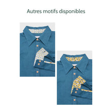 Charger l'image dans la galerie, Chemise f. Calathéa - Lin Vert paon sans motif