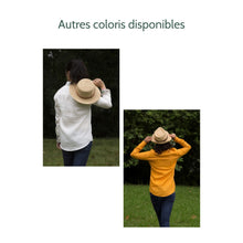 Charger l'image dans la galerie, Chemise f. Calathéa - Lin Vert paon & Triangle jaune