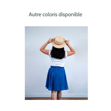 Charger l'image dans la galerie, Jupe Clématite - Coton bio Oiseau ciel