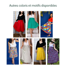 Charger l'image dans la galerie, Jupe Cosmos - Lyocell Plaine ruby