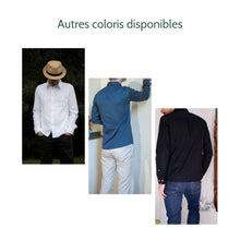 Charger l'image dans la galerie, Chemise h. Hoya - Coton bio Bleu dragée