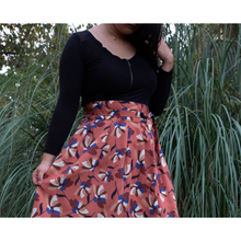 Charger l'image dans la galerie, Jupe Cosmos - Lyocell Fleurs de Sienne