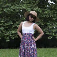 Charger l'image dans la galerie, Jupe Cosmos LONGUE - Lyocell Nuit fleurie