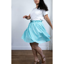 Charger l'image dans la galerie, Jupe Clématite - Coton bio Oiseau ciel