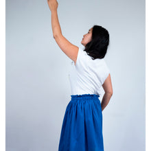 Charger l'image dans la galerie, Jupe Clématite - Gaze de Coton Bleu roi