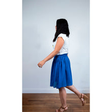 Charger l'image dans la galerie, Jupe Clématite - Gaze de Coton Bleu roi