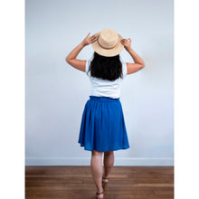 Charger l'image dans la galerie, Jupe Clématite - Gaze de Coton Bleu roi