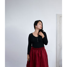 Charger l'image dans la galerie, Jupe Clématite - Lyocell Rouge carmin