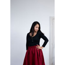 Charger l'image dans la galerie, Jupe Clématite - Lyocell Rouge carmin