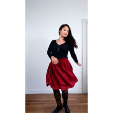 Charger l'image dans la galerie, Jupe Clématite - Lyocell Rouge carmin