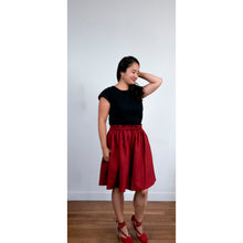 Charger l'image dans la galerie, Jupe Clématite - Lyocell Rouge carmin