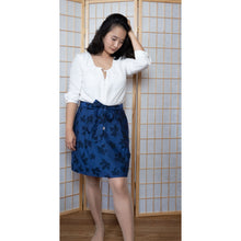 Charger l'image dans la galerie, Jupe Oxalis - Jacquard de coton bio Nuit claire d'automne