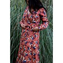 Charger l'image dans la galerie, Robe Hellébore LONGUE - Lyocell Fleurs de Sienne