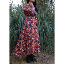 Charger l'image dans la galerie, Robe Hellébore LONGUE - Lyocell Fleurs de Sienne