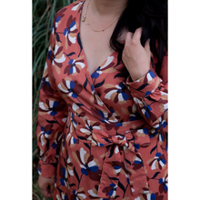 Charger l'image dans la galerie, Robe Hellébore COURTE - Lyocell Fleurs de Sienne